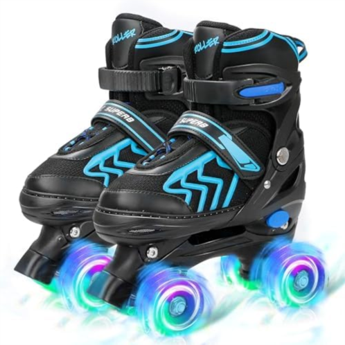 SZHZS Adjustable Toddler Kids Roller Skates with Light Up Wheels for Boys Girls Beginners for Indoor Outdoor Sports
