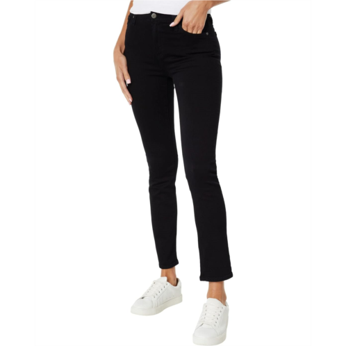 AG Jeans Mari High-Rise Slim Straight in Opulent Black