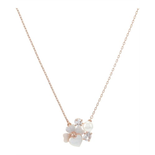Kate Spade New York Precious Pansy Cluster Pendant Necklace