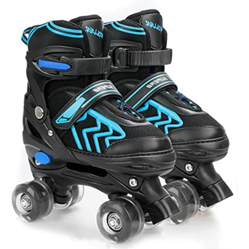 ZXLN Kids Roller Skates for Boys Adjustable Roller Skates for Men Women Girls with 8 Wheels Lighting for Indoor Outdoor Quad Skates