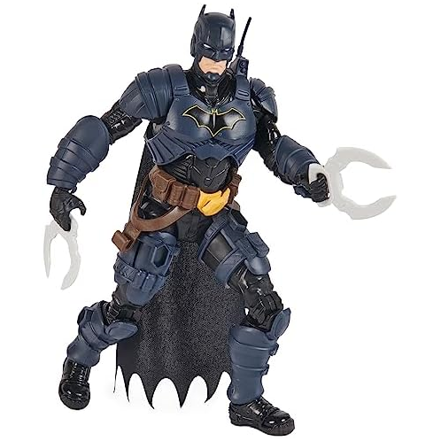DC Comics, Batman Adventures, Batman Action Figure with 16 Armor Accessories, 17 Points of Articulation, 12-inch, Super Hero Kids Toy for Boys & Girls