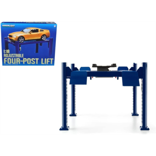 GreenLight Four-Post Lift (1:18 Scale), Blue