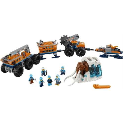 LEGO City Arctic Mobile Exploration Base Toy, Crane Vehicle Platform & Trailer, Construction Toys for Kids