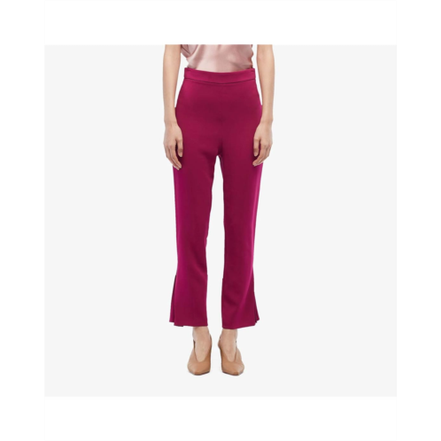 Cushnie High-Waisted Cropped Fitted Pants w/ Pleats