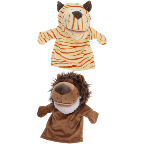 ERINGOGO 2pcs Hand Puppet Puppet Tiger Lions Puppets Puppet Theater Melissadoug Kids Easter Party Stuffed Toy Kid Gloves Aduly Toys Kids Playset Decorate Puzzle Toddler Pp Cotton