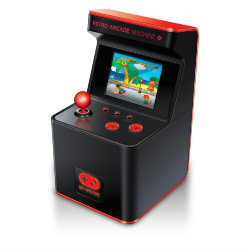 My Arcade Retro Arcade Machine X Playable Mini Arcade: 300 Retro Style Games Built In, 5.75 Inch Tall, AA Battery Powered, 2.5 Inch Color Display, Illuminated Buttons, Speaker, Vol