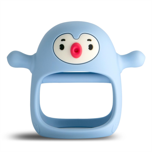 Smily Mia Teething Toys for Babies 0-6 Months, Never-Drop Penguin Teether for Babies 3-6Months,Soothing Teether for Infants &New Borns, Teething Pacifiers for Breast-Feeding Babies