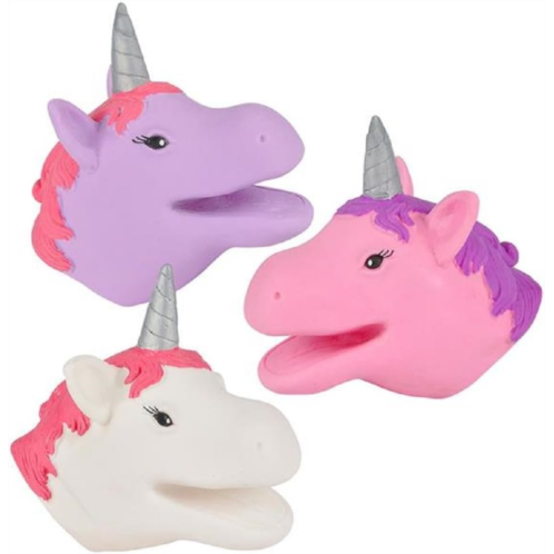 Novelty Treasures Enchanted Set of 3 Unicorn Hand Puppets - Party Favor Supplies