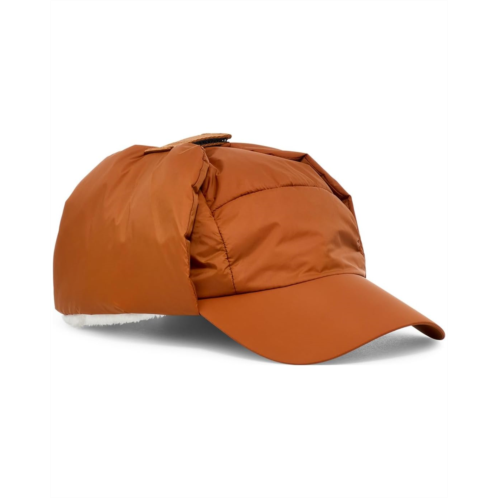 UGG Water-Resistant Recycled Nylon Baseball Cap with Earflaps and Recycled Microfur Lining