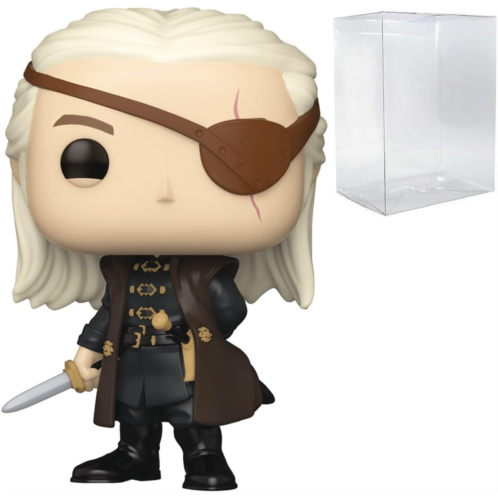 POP House of Dragon - Aemond Targaryen Funko Vinyl Figure (Bundled with Compatible Box Protector Case), Multicolored, 3.75 inches