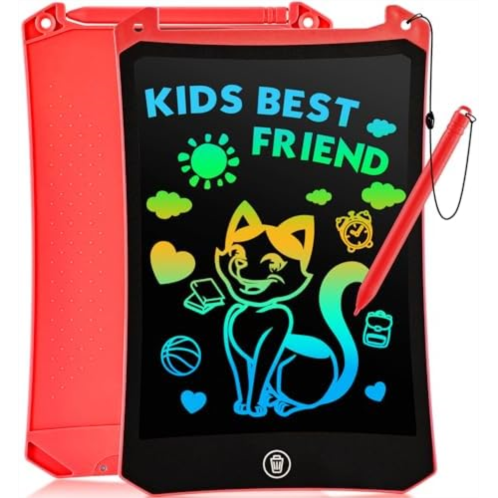Cimetech LCD Writing Tablet, 8.5 Inch Colorful Doodle Board Doodle Pad, Drawing Board Drawing Tablets for Kids, Educational Toys Birthday Gifts for Girls Boys Age 3-8 (Red)