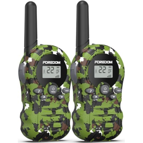 FOREDOM Walkie Talkies for Kids Long Range, Kids Outdoor Toys for 4 5 6 7 8-10 12 Year Old Boys Birthday Gift - 2 Pack