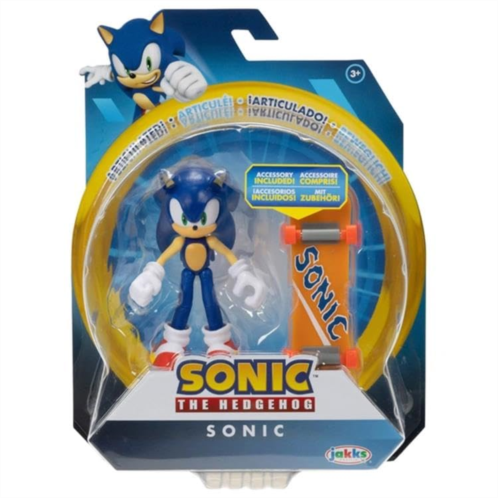 Sonic The Hedgehog 4 Articulated Action Figure Collection (Choose Figure) (Sonic with Orange Skateboard)