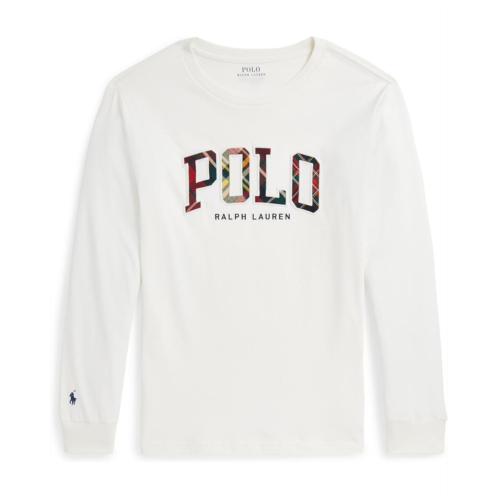 Polo Ralph Lauren Kids Plaid-Logo Cotton Jersey Long Sleeve Tee (Big Kid)