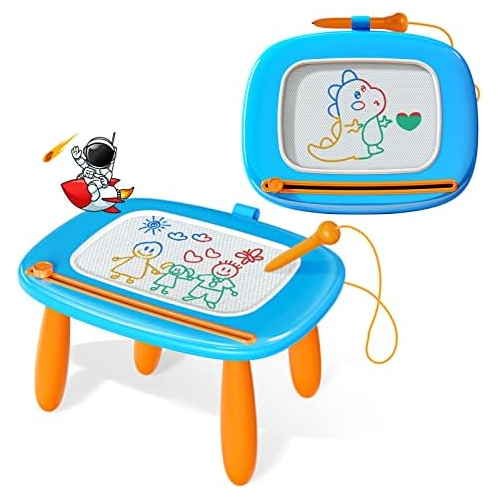 KIKIDEX Toddlers Toys Age 1-3, Magnetic Drawing Board, Toddler Girl Toys for 1-2 Year Old, Doodle Board Pad Learning and Educational Toys for 1 2 3 Year Old Baby Kids Birthday Gift