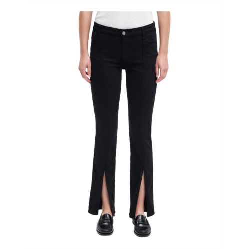 7 For All Mankind Kimmie Straight w/ Center Front Vent in Slim Illusion Black