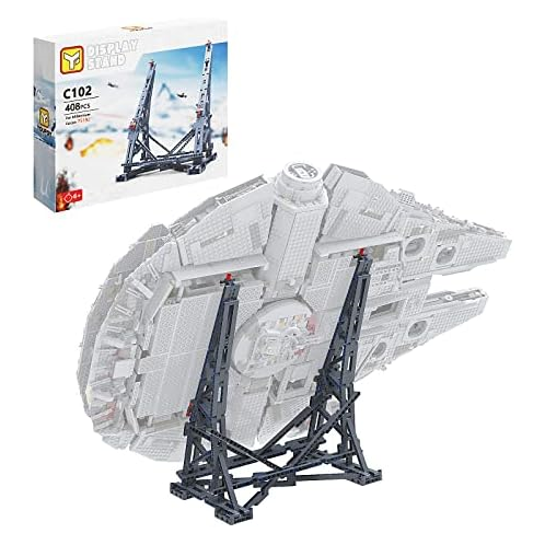 BuildingBoat Millennium Falcon Vertical Display Bracket for Lego 75192 Starship Model, Sturdy Stand Building Kit, Best Gift and Movie Collectible for Adults(408 PCS)