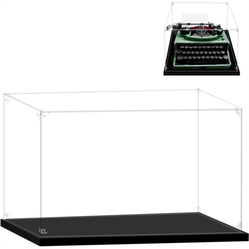 LILIKAKA Acrylic Display Case for Lego 21327 Typewriter, 13.77x11.81x7.87inches (35x30x20cm), Protect Your Collectibles from Dust with a Clear Showcase