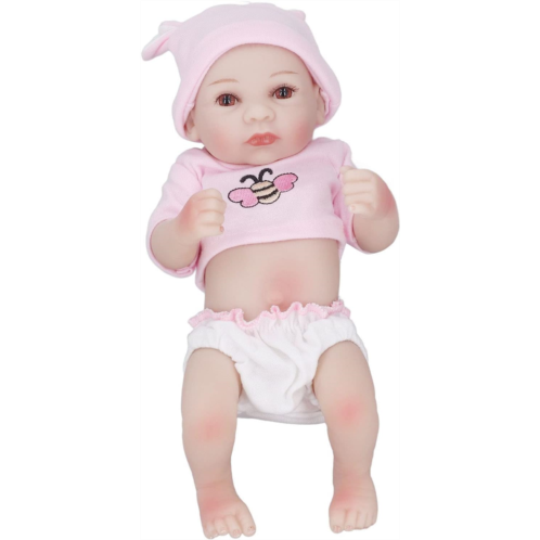 RiToEasysports 11In Simulated Silicone Doll, Movable Limbs Soft Waterproof Reborn Baby Dolls Newborn Baby Dolls Toy (Eyes Opening Type) Dolls and Toys