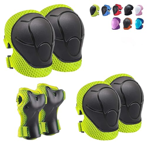 CKE Knee Pads for Kids Knee pads and Elbow Pads Toddler Protective Gear Set Kids Elbow Pads and Knee Pads for Girls Boys with Wrist Guards 3 in 1 for Skating Cycling Bike Rollerblading