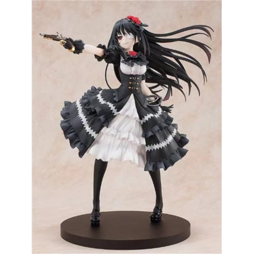 AGIG Japanese Anime Date A Live: Tokisaki Kakuzo Figure/Anime Beautiful Girl Black Dress with Weapon Fighting Frame Model/Game Statue/Craft Collectibles/Adult Toys/Decorations Boxed 23c