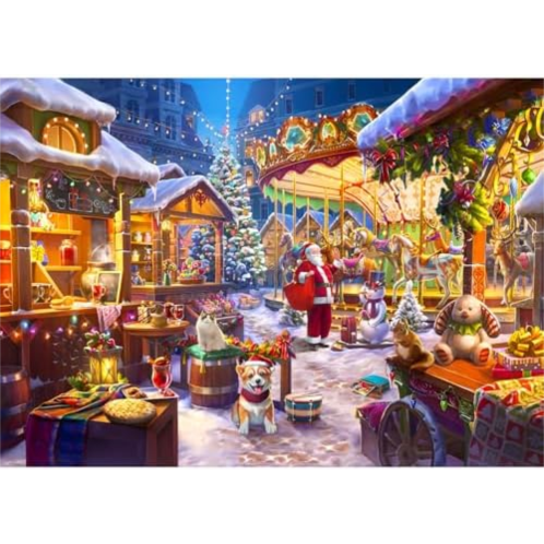 Yokachi 500 Piece Christmas Puzzle for Adults, Jigsaw Puzzles for Kids Ages 8-10 and Up, Medium Difficulty Fun Family Games Great Ideas for Women and Man, Christmas Playground(19.7 x 15.7