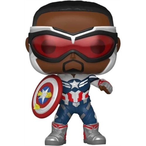 Funko Pop! Marvel: Year of The Shield - Captain America (Sam Wilson) with Shield, Amazon Exclusive