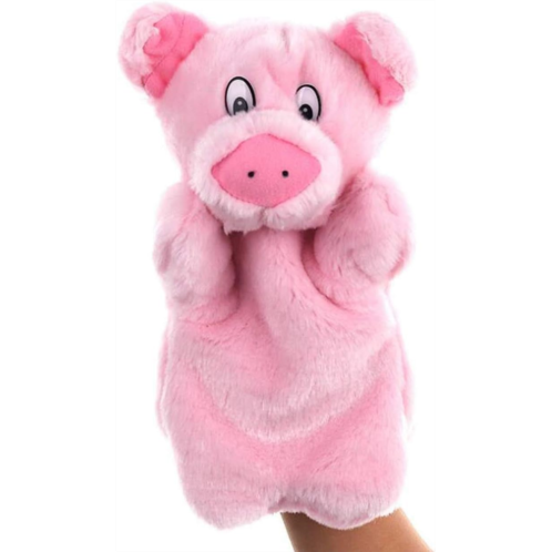 ZUXUCUVU Pig Hand Puppets Farm Animal Plush Toys for Imaginative Pretend Play Storytelling Pink