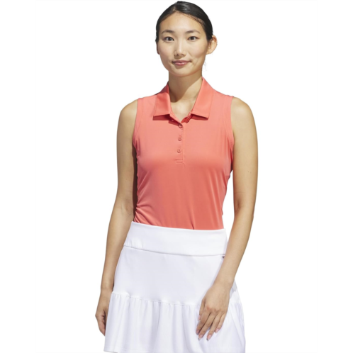 Womens adidas Golf Ultimate365 Solid Sleeveless Polo Shirt