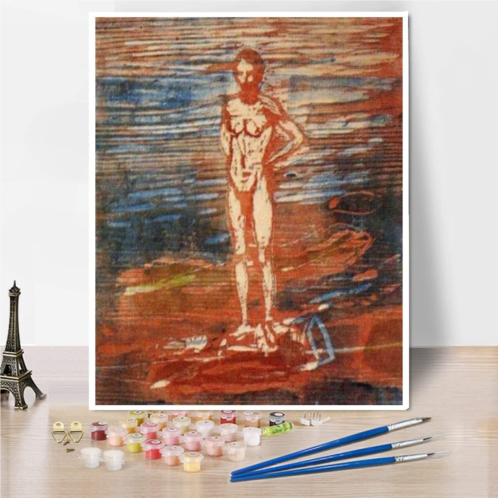 Hhydzq DIY Painting Kits for Adults?Man Bathing Painting by Edvard Munch Arts Craft for Home Wall Decor