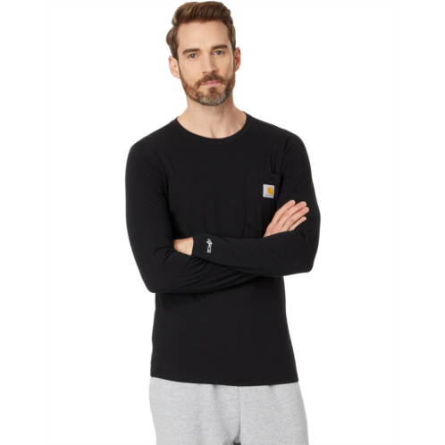 Mens Carhartt Force Relaxed Fit Midweight Long Sleeve Pocket T-Shirt
