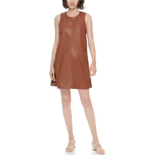 Calvin Klein Short A-Line PU Dress