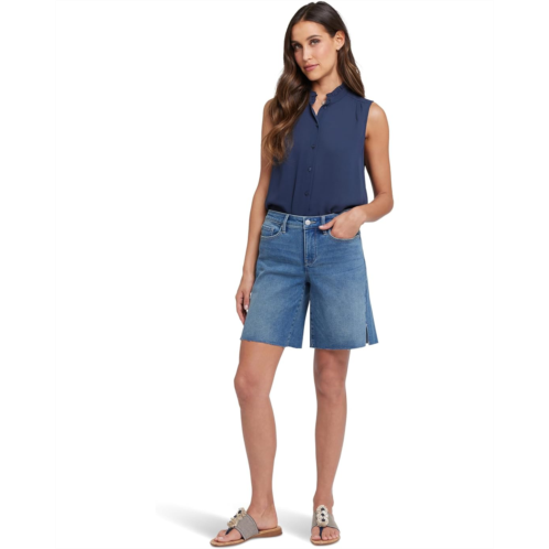 Womens NYDJ Naomi Relaxed A-Line Denim Shorts in Costa Brava