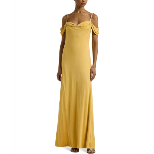 POLO Ralph Lauren Womens LAUREN Ralph Lauren Jersey Off-the-Shoulder Gown