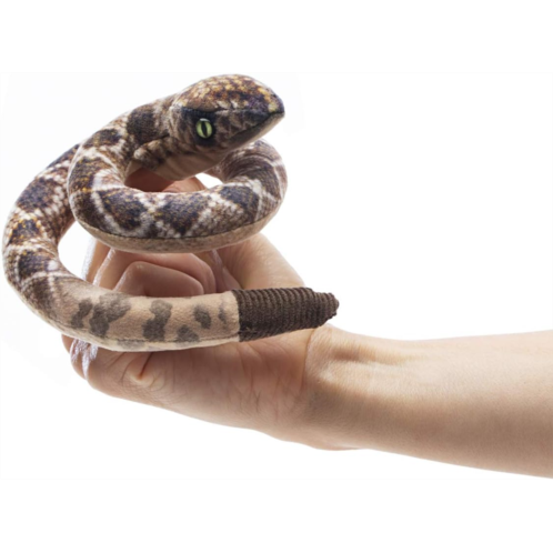 Folkmanis Mini Rattlesnake Finger Puppet , Brown