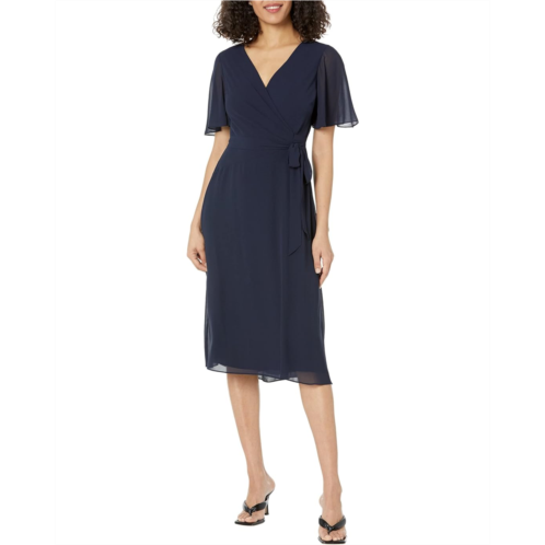 POLO RALPH LAUREN Womens Lauren Ralph Lauren Belted Georgette Dress