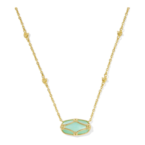 Kendra Scott Elisa Lattice Frame Short Pendant Necklace