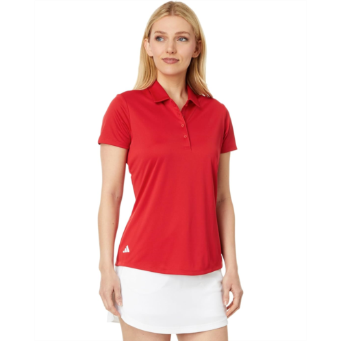 Womens adidas Golf Performance Solid Short Sleeve Golf Polo Shirt