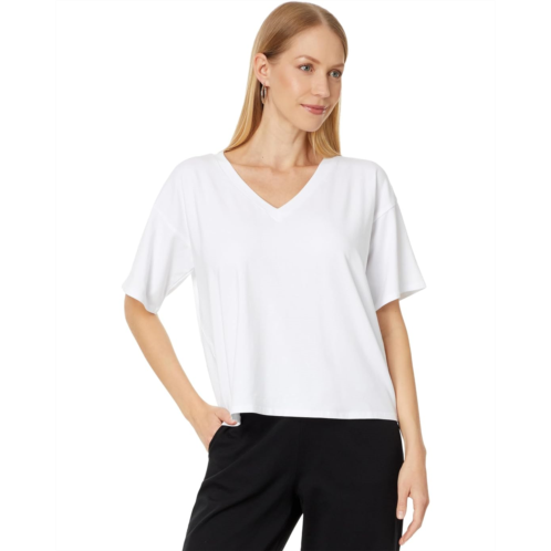 Eileen Fisher V Neck Boxy Short Sleeve Tee