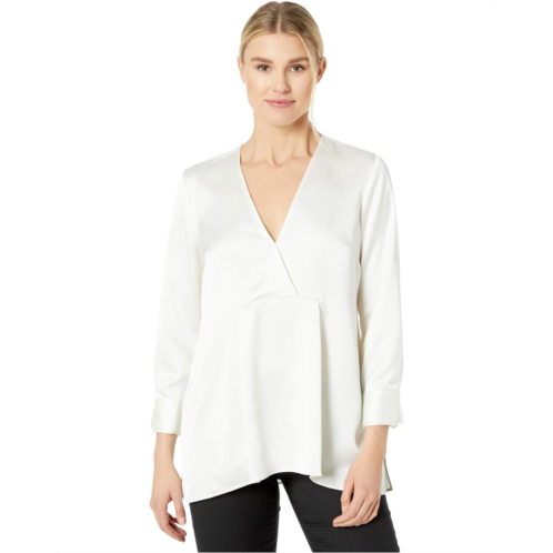 Halston Satin Tunic Top