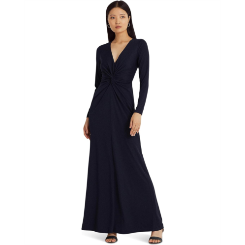 POLO RALPH LAUREN Womens Lauren Ralph Lauren Twist-Front Stretch Jersey Gown