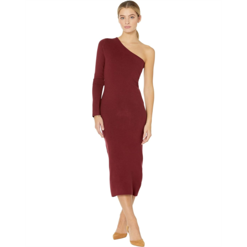 Womens MONROW Supersoft Sweater Knit One Shoulder Dress