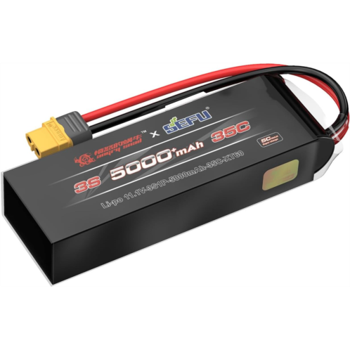 MJX B3S50P Angry Snail RC Battery 3S 11.1V 5000 mAh 70C LiPo Battery XT60, Max 25A Charging, Spare Parts RC Battery for 1/10 1/8 RC Car 10208