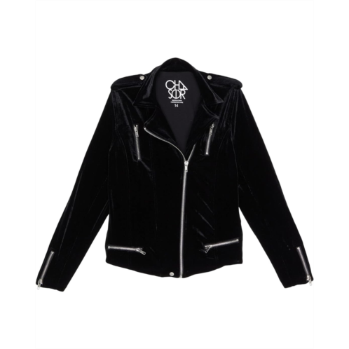 Chaser Kids Stretch Velvet Moto Jacket (Little Kids/Big Kids)