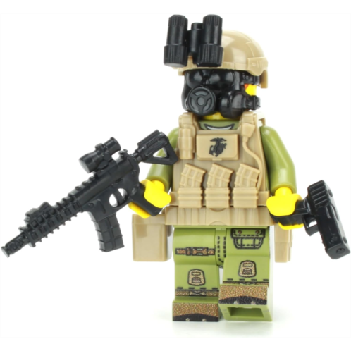 Battle Brick Marine Expeditionary Unit (MEU) Visit Board Search Seizure Custom Minifigure Genuine Military Minifig Legs Printed in USA 1.6 Inches Tall Great Gift for Ages 10+ to Ad