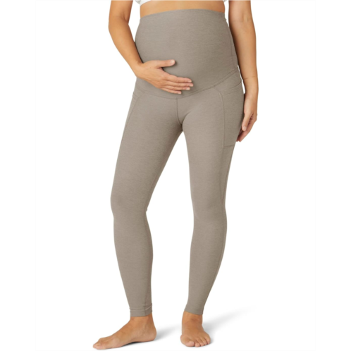 Womens Beyond Yoga Maternity Spacedye Out of Pocket High-Waisted Midi Leggings