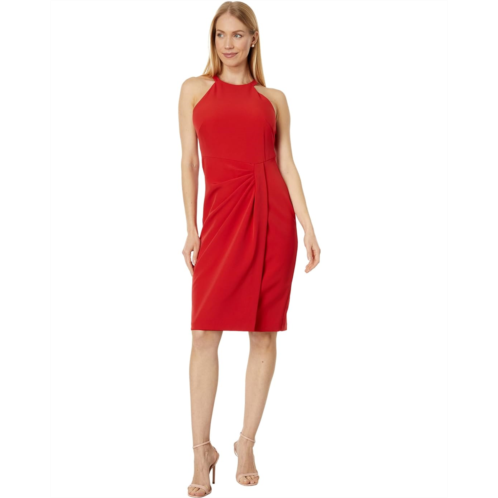 Vince Camuto Side Tuck Halter Bodycon Dress in Stretch Crepe