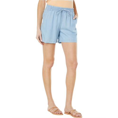 Womens Tommy Bahama Chambray All Day High-Rise Easy Shorts