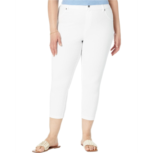 HUE Plus Size High-Rise Ultra Soft Denim Capris