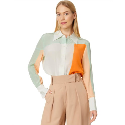 Womens EQUIPMENT Quinne Color-Block Blouse